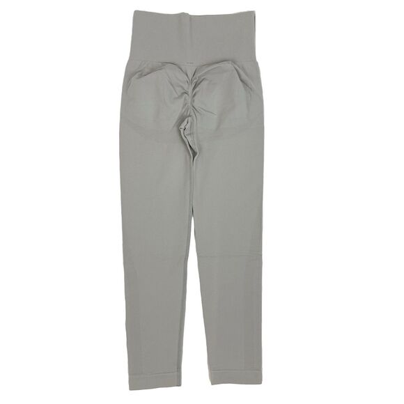 HALARA Seamless Flow Tummy Control Butt Lifting Leggings S 7/8 Lt Gray NEW B79 - Picture 3 of 6
